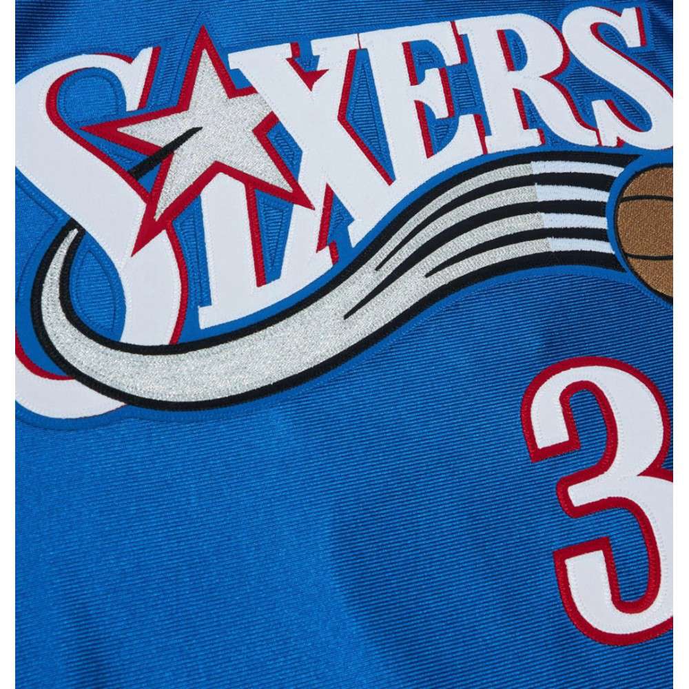 Philadelphia 76ers Allen Iverson #3 Throwback Blue 2001-02 Hardwood Classics Jersey-Pro Kit Vault | Brand New 26/27 Sports Jerseys